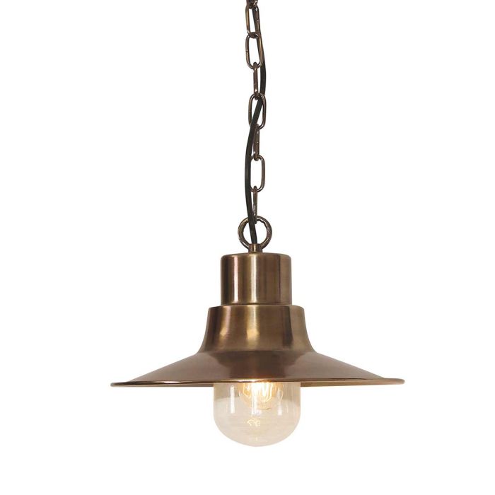 Sheldon 1 Light Chain Lantern Aged Brass - SHELDON-CH-BR