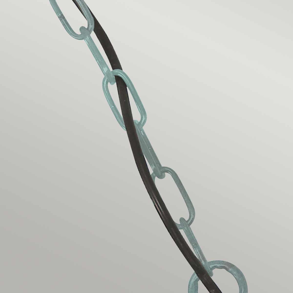 Sheldon 1 Light Chain Lantern Verdigris - SHELDON-CH-V