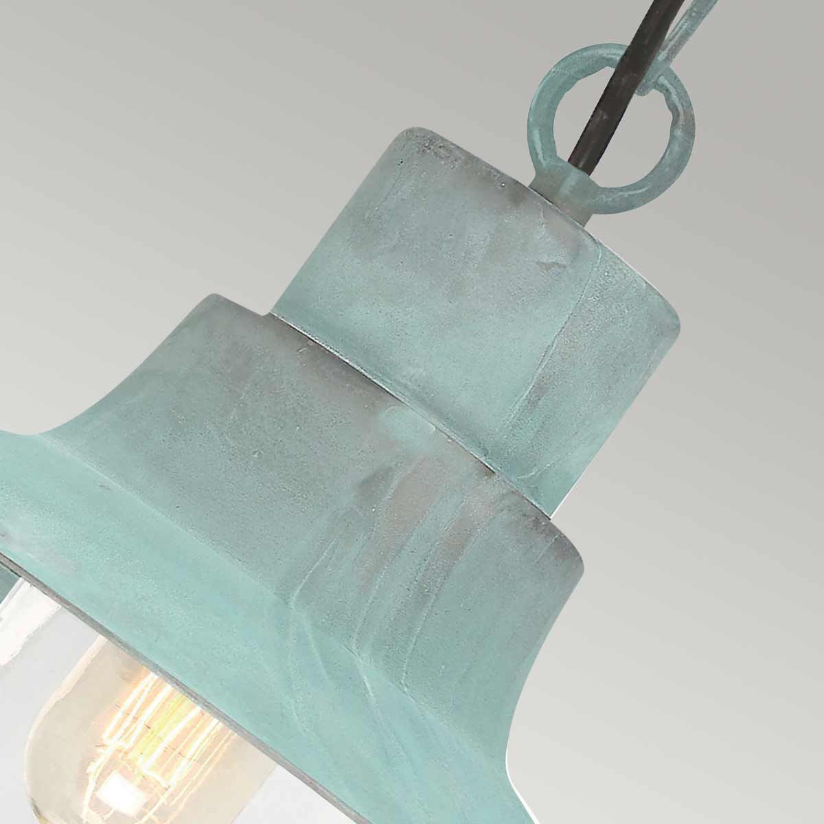 Sheldon 1 Light Chain Lantern Verdigris - SHELDON-CH-V