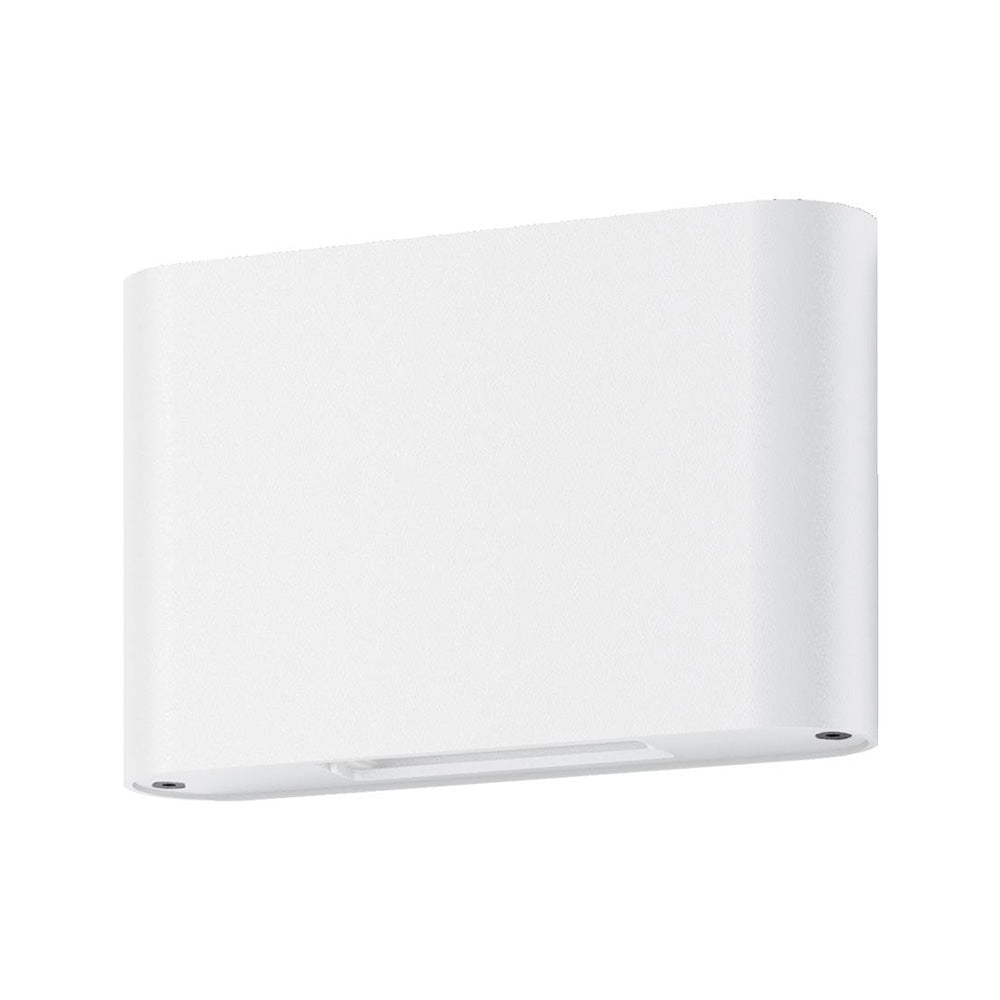 Buy Up / Down Wall Lights Australia Sierra Round Up & Down Wall 2 Lights White Aluminium 5000K - 19633