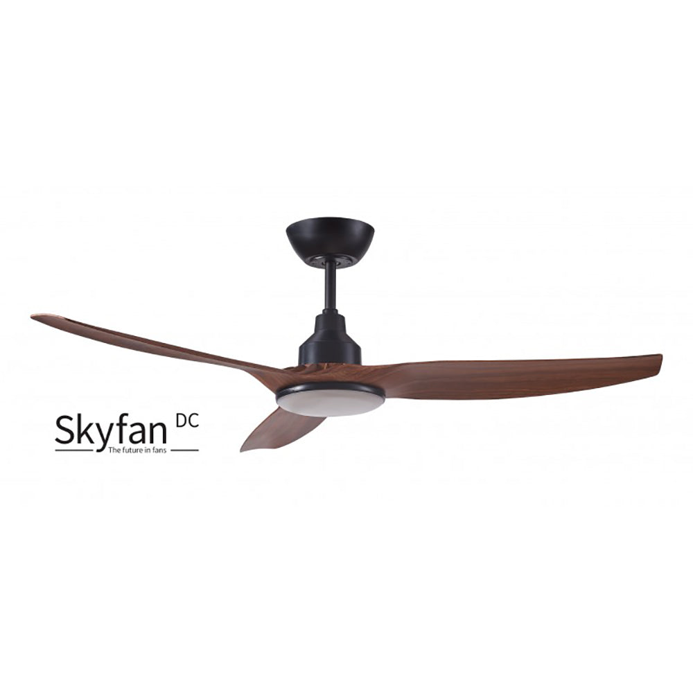 Buy DC Ceiling Fans With Light Australia SKYFAN DC Ceiling Fan 52" Teak With LED - SKY1303TK-L
