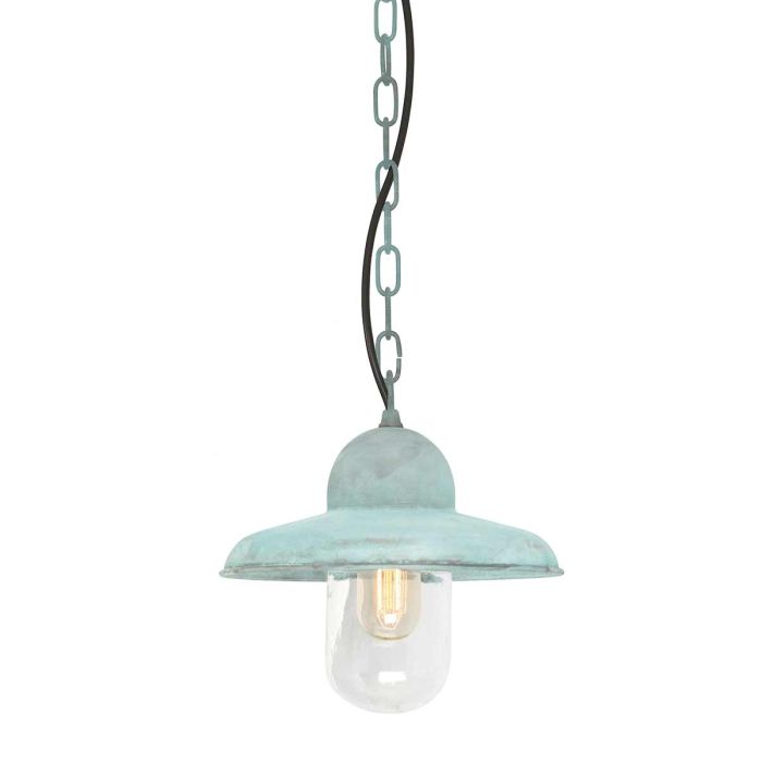 Somerton 1 Light Chain Lantern Verdigris - SOMERTON-CH-V