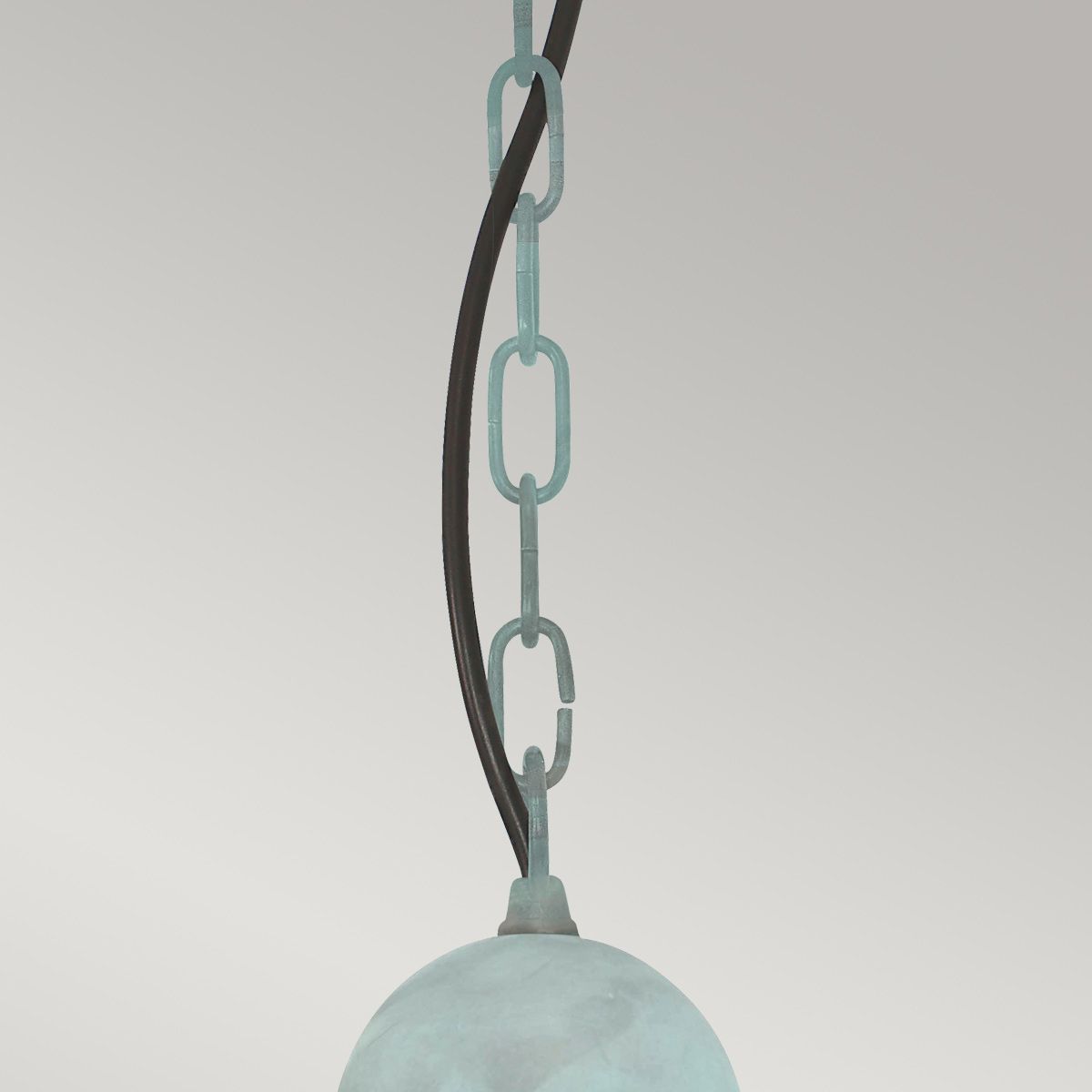 Somerton 1 Light Chain Lantern Verdigris - SOMERTON-CH-V