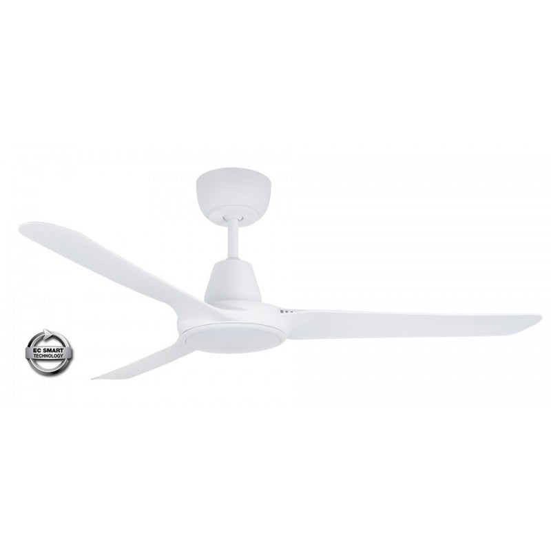 Buy EC Ceiling Fans With Light Australia Spyda Smart EC Ceiling Fan 50" Satin White LED Light Satin White - SPYEC1253WH-L