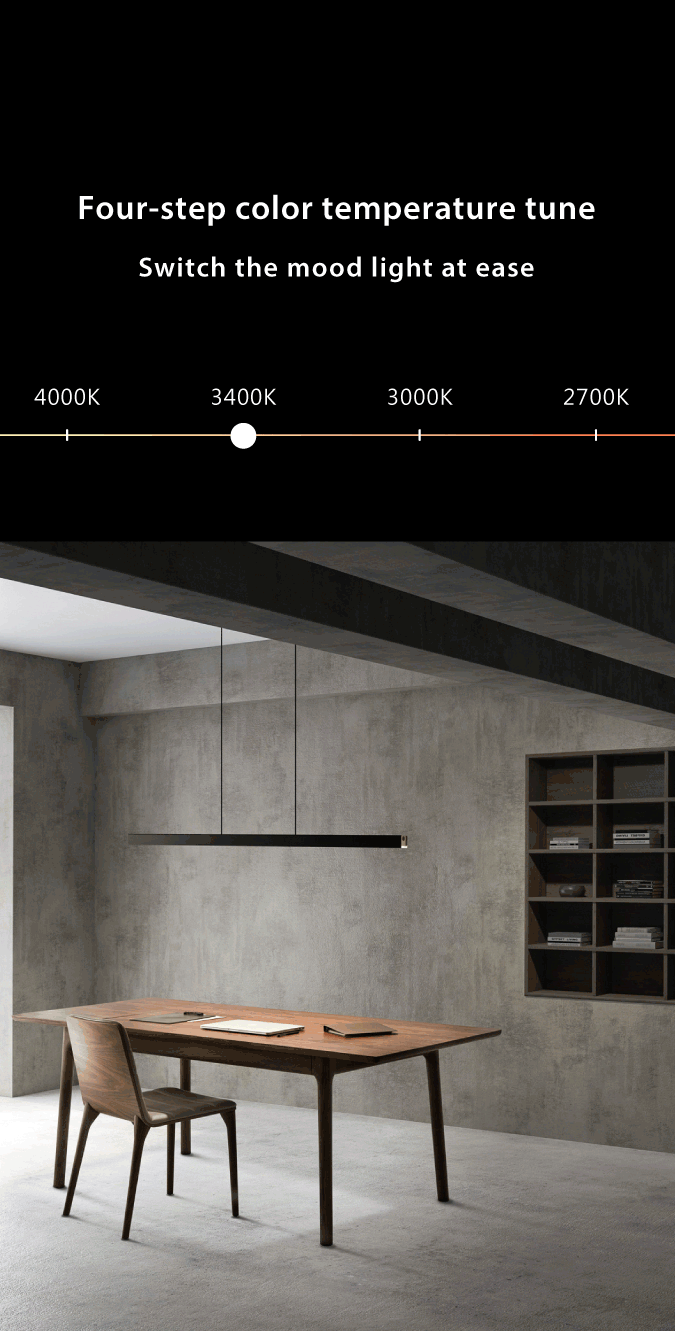 Square Linear LED Pendant Light 40W 4CCT Black & Sand Gold - SE S/SQUARE/BLACK/SAND GOLD