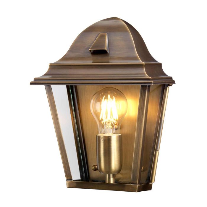 St James 1 Light Wall Lantern Aged Brass - ST-JAMES-BRASS