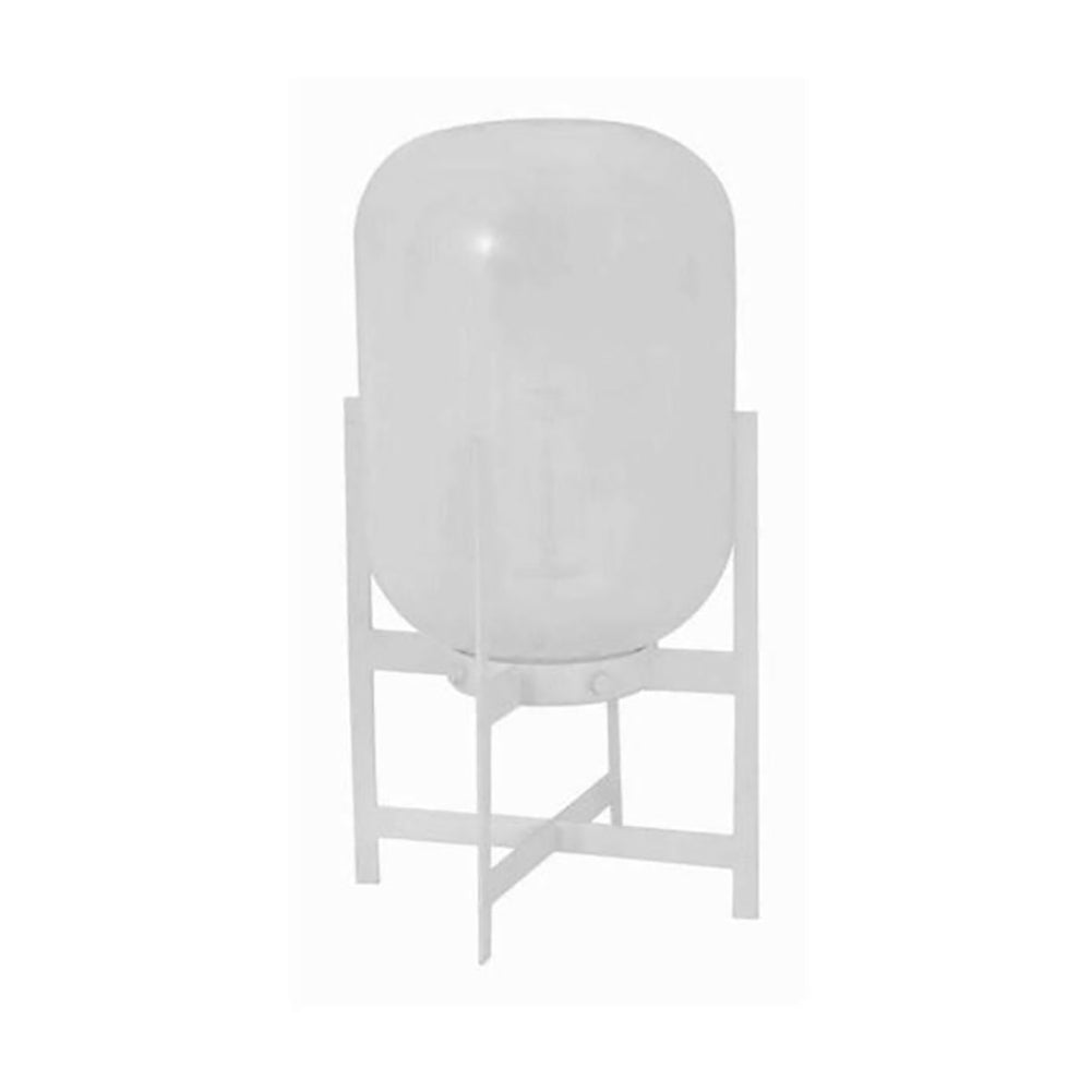 Buy Table Lamps Australia TANQUE White Metal & Frosted Glass Water Tank Shape Table Lamp - TANQUE1