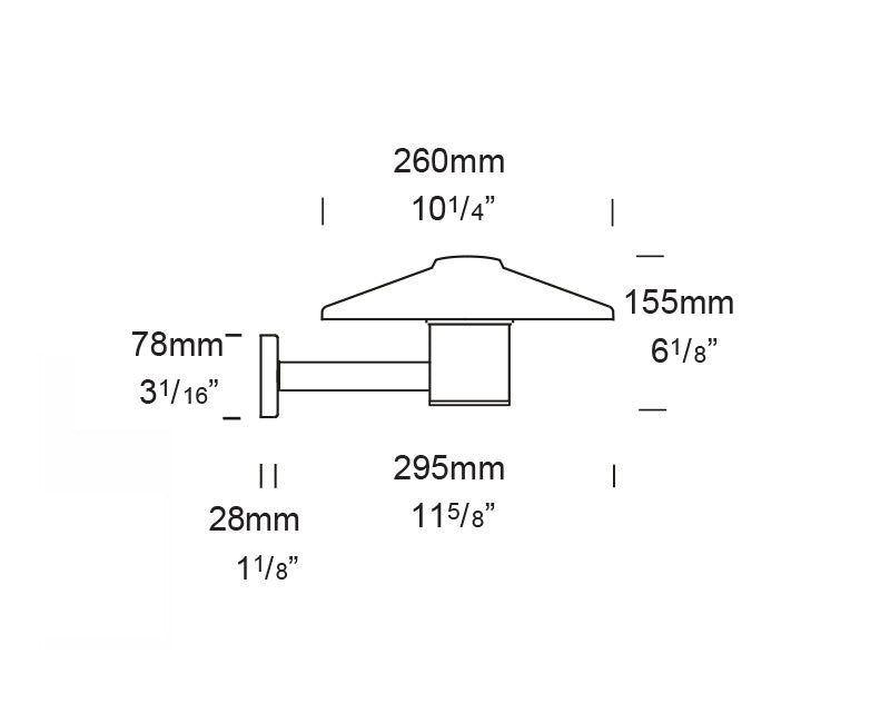 Tier Lite Exterior Wall Light Black - TLWM/BK