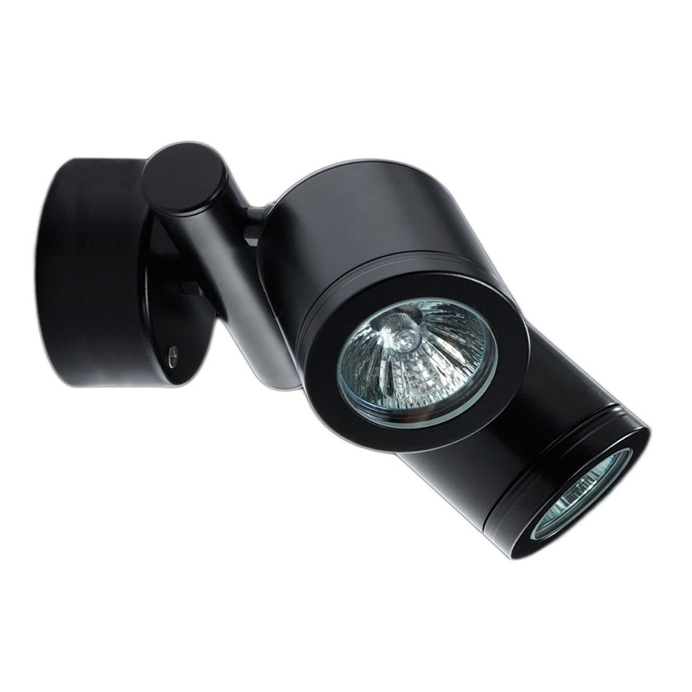 Twin Wall Spot Aluminium Light 12V Retro Black - TWS/R/BK