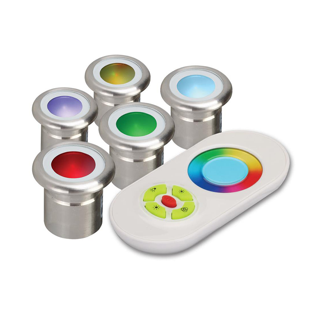 Buy Deck Lights Australia Vivid Deck Light Kit 12V Stainless Steel RGB - 21103