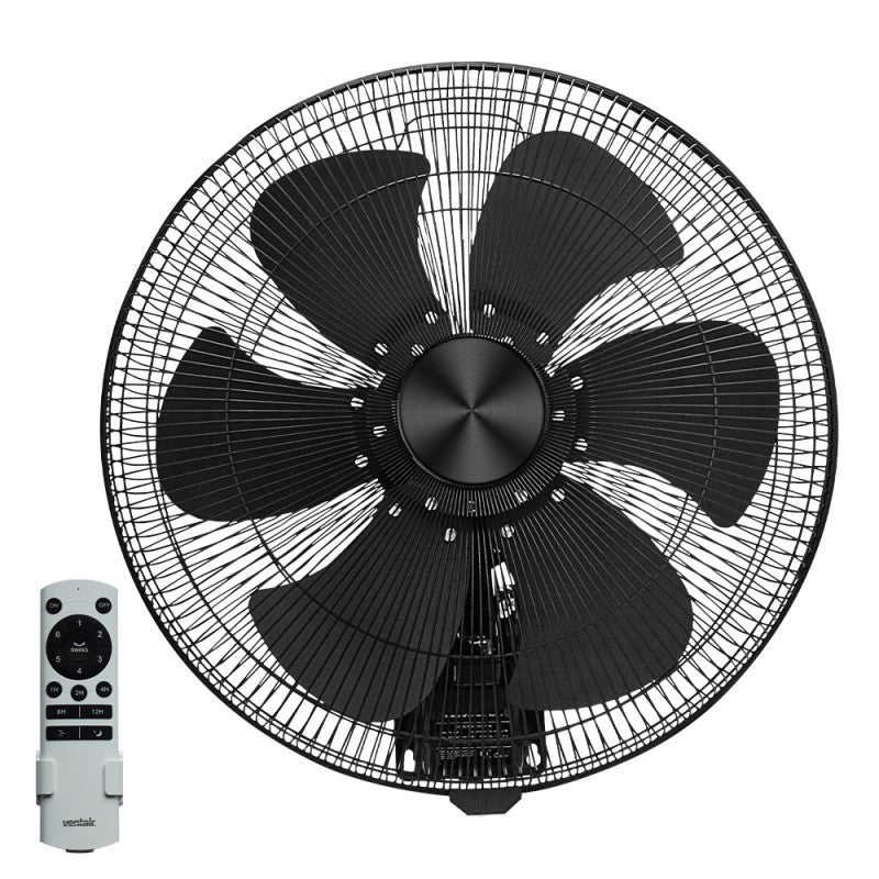 Buy Wall Fans Australia Wall DC Fan 20" Matte Black Aluminium - WAL45-DC