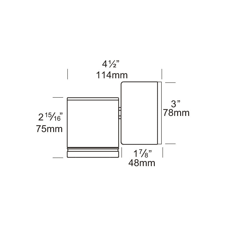 Wall Downlight Metal Halide Retro Light Black - DL/R/BK