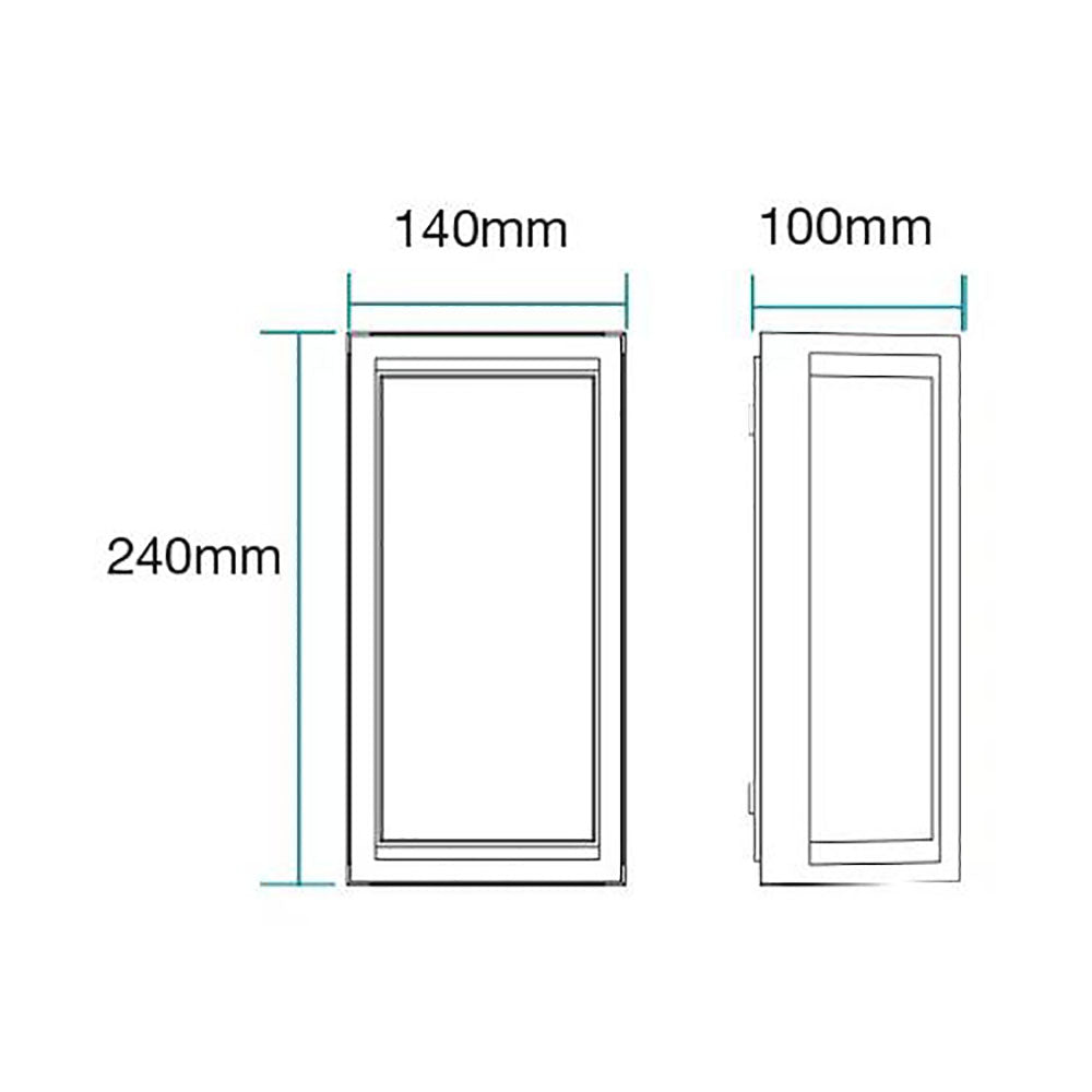 Buy Exterior Wall Lights Australia Crew Exterior Wall Light White Aluminium 3CCT - MLXC34512W