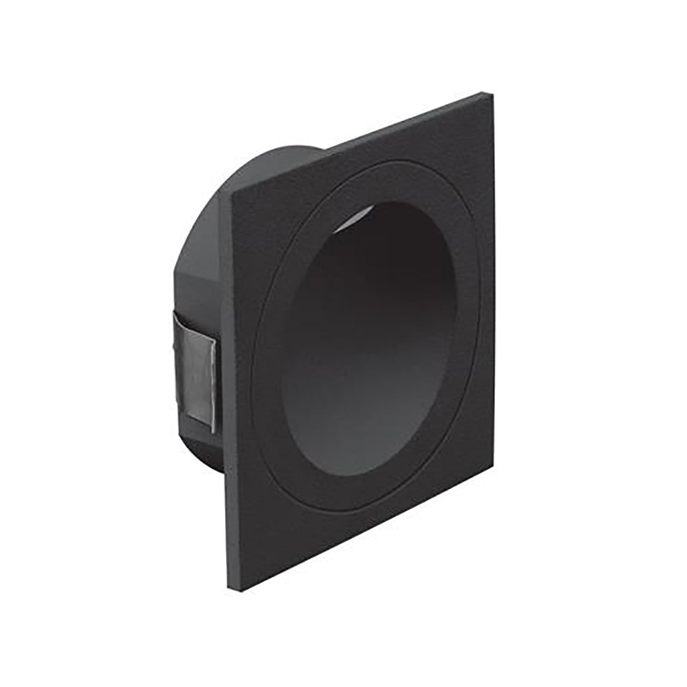 You Square Outdoor Step Light Black Aluminium 3000K - 19991