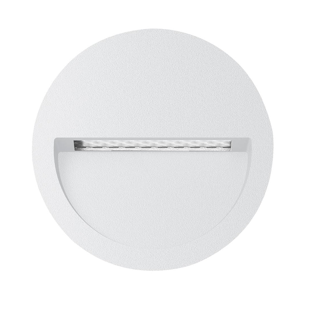 Buy Outdoor Step Lights Australia Zac Round Outdoor Step Light 12V White Aluminium 5000K - 19777