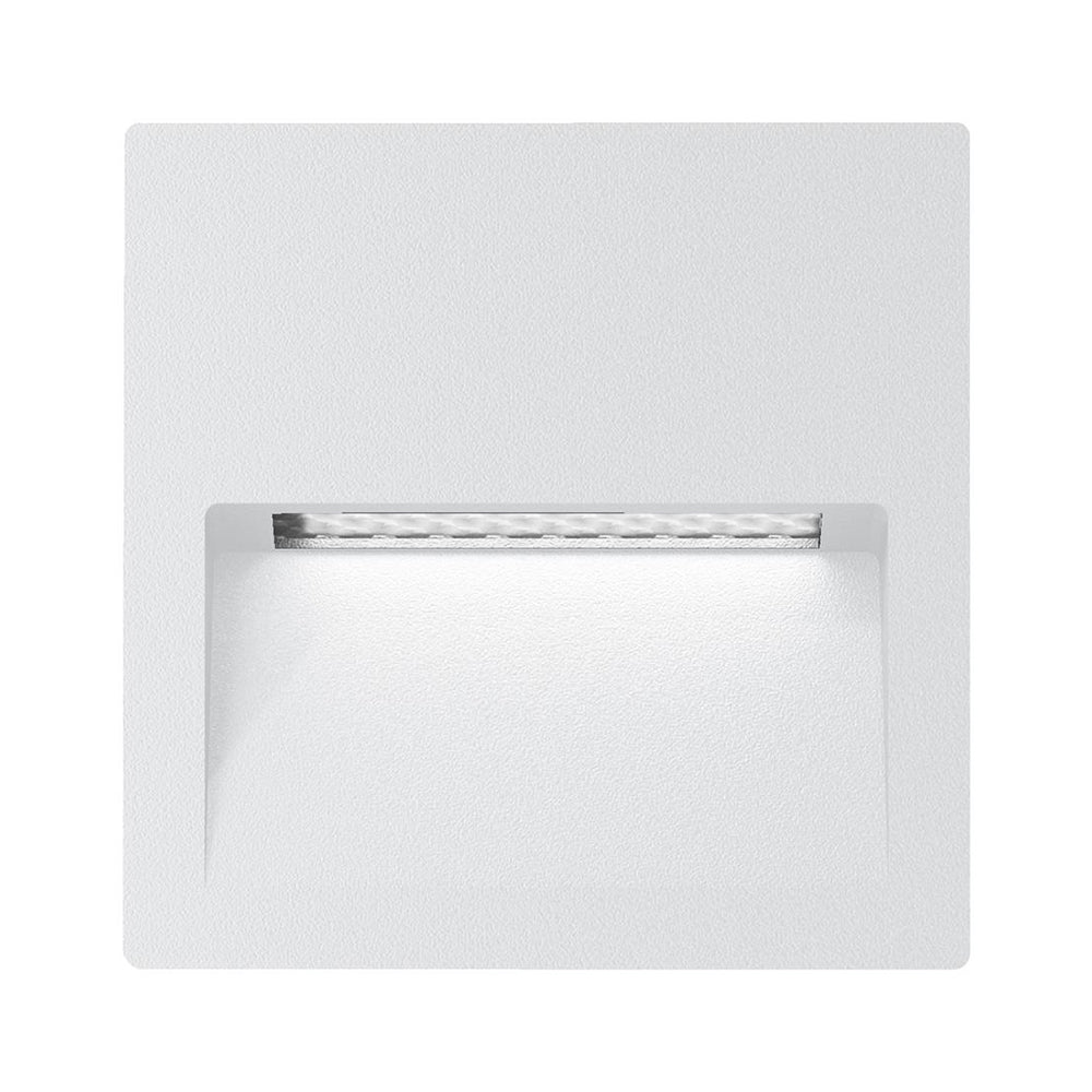 Buy Outdoor Step Lights Australia Zac Square Outdoor Step Light White Aluminium 3000K - 19741