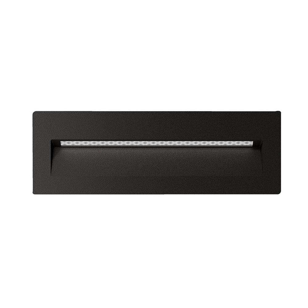 Zac Rectangular Outdoor Step Light 12V Black Aluminium 5000K - 19787