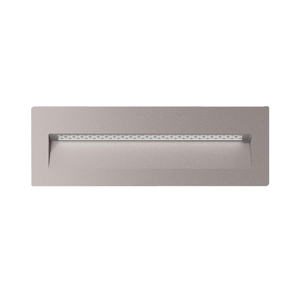 Buy Outdoor Step Lights Australia Zac Rectangular Outdoor Step Light 12V Silver Aluminium 3000K - 19790