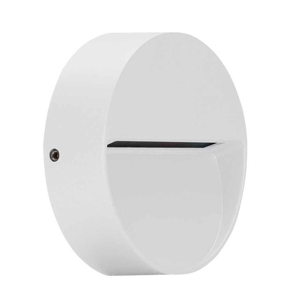Buy Outdoor Step Lights Australia Zeke Round Outdoor Step Light 12V 4W White Aluminium 3000K - 19844