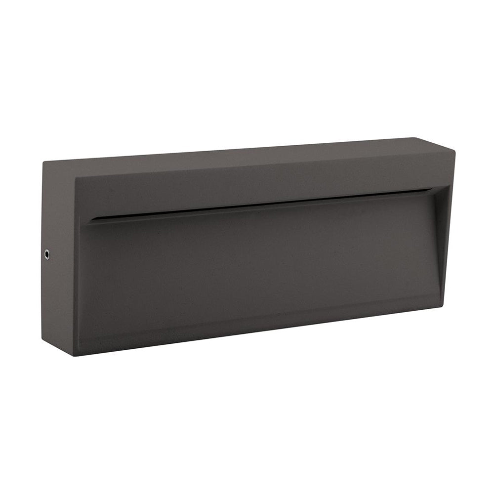 Buy Outdoor Step Lights Australia Zeke Rectangular Outdoor Step Light Dark Grey Aluminium 3000K - 19714
