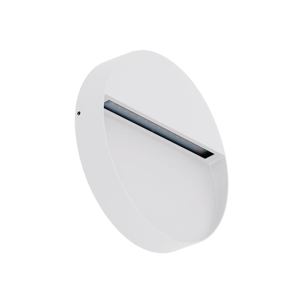 Buy Outdoor Step Lights Australia Zeke Round Outdoor Step Light 12V 9W White Aluminium 5000K - 19869