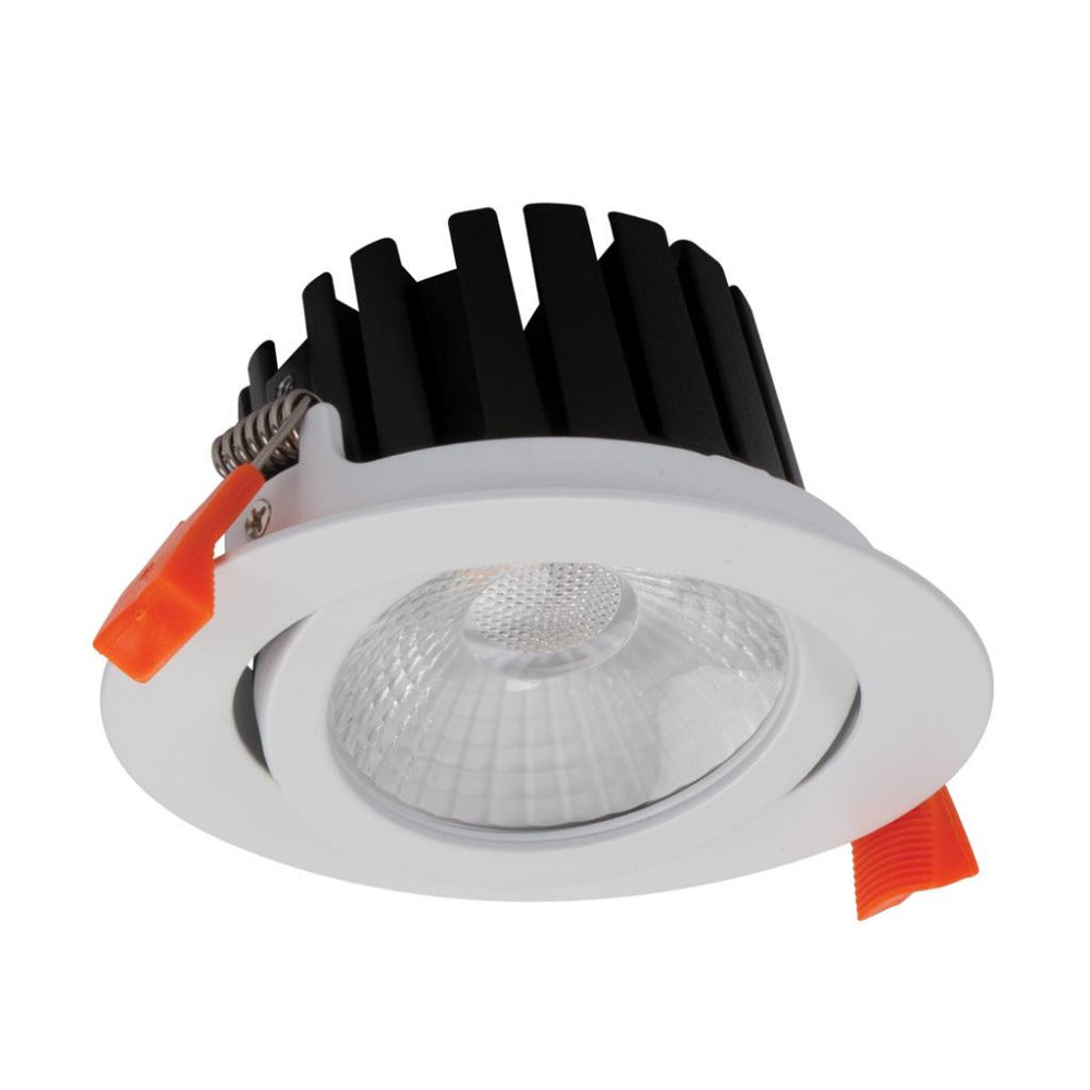 Buy Recessed LED Downlights Australia Aqua Tilt Recessed LED Downlight 13W White Aluminium 3CCT / DALI - 21292