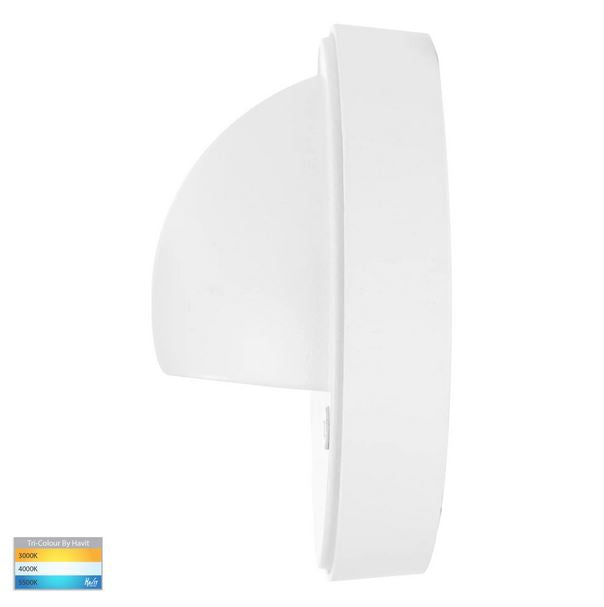 Buy Outdoor Step Lights Australia Pinta Step Light With Eyelid 12V DC White Aluminium 3 CCT - HV2924T-WHT