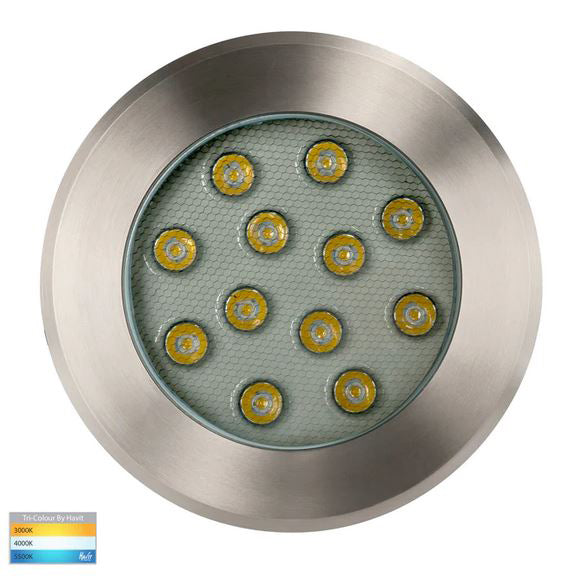 Buy Inground Lights Australia Split Inground Light 12V DC W210mm 316 Stainless Steel 3 CCT - HV1843T