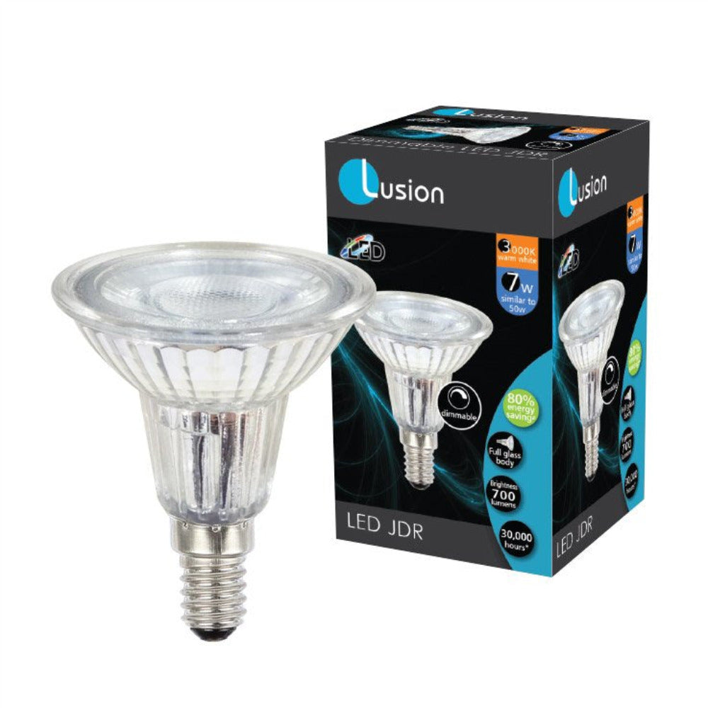 Buy LED Globes Australia JDR LED Globe 240V 7W SES 3000K Dimmable - LJDR7WE143K - 20075