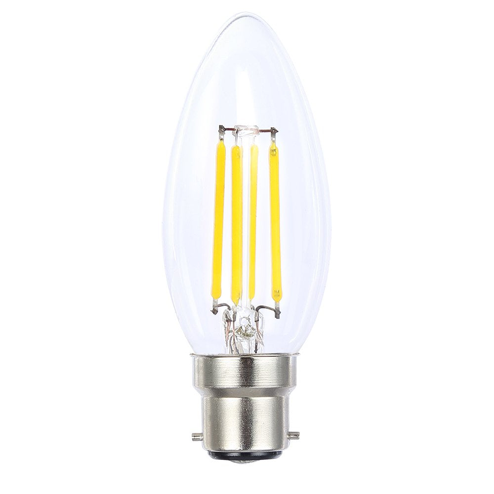 Buy LED Filament Globes Australia Filament Candle Clear LED Globe 4W BC Dimmable 6500K - LCAN4WCBCDLD - 20246