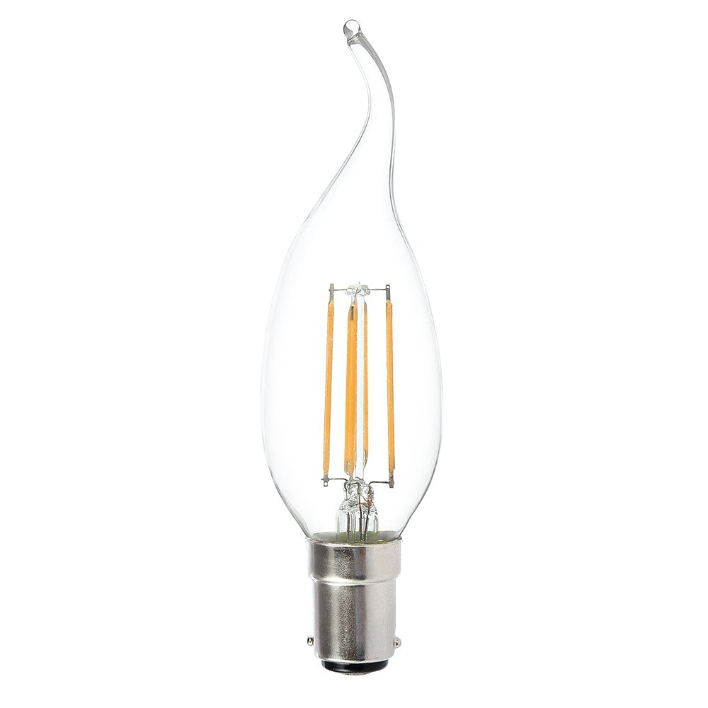 Buy LED Filament Globes Australia Filament Flame Candle Clear LED Globe 4W SBC Dimmable 6500K - LFCAN4WCSBCDLD - 20253