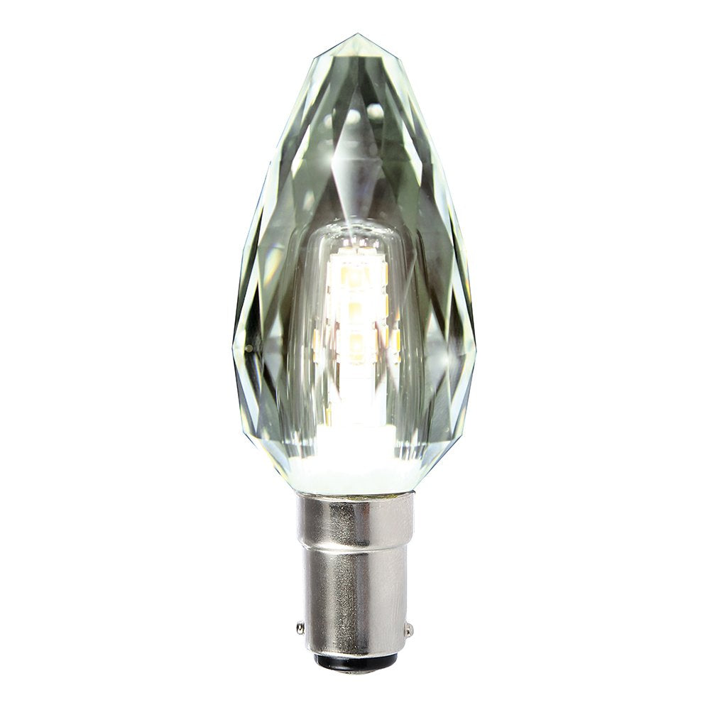 Buy LED Globes Australia Candle Clear Crystal LED Globe 4W SBC Dimmable 2700K - LCCAN4WCSBCWWD - 20277