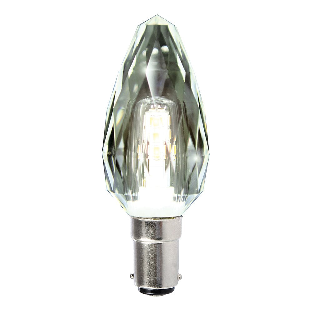 Candle Clear Crystal LED Globe 4W SBC Dimmable 2700K - LCCAN4WCSBCWWD - 20277