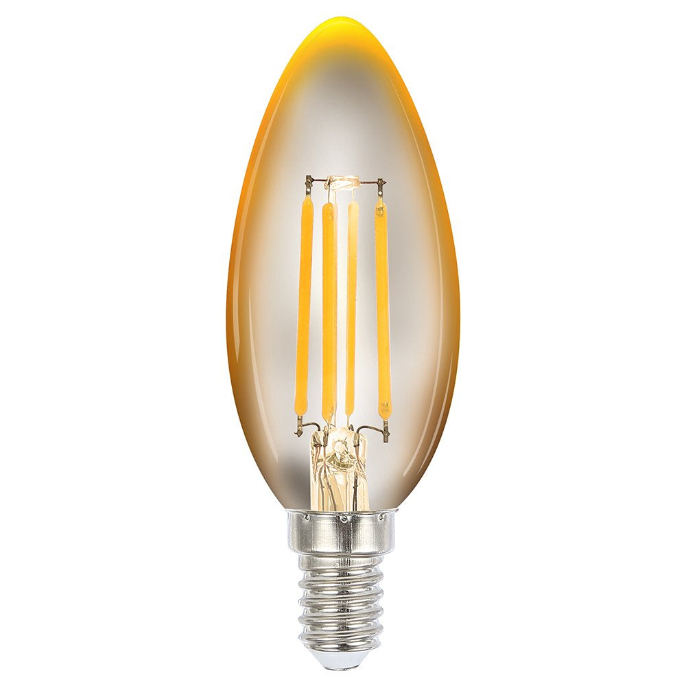 Buy LED Filament Globes Australia Filament Candle Amber LED Globe 4W SES Dimmable 2200K - LCAN4WCSESWWDA - 20280