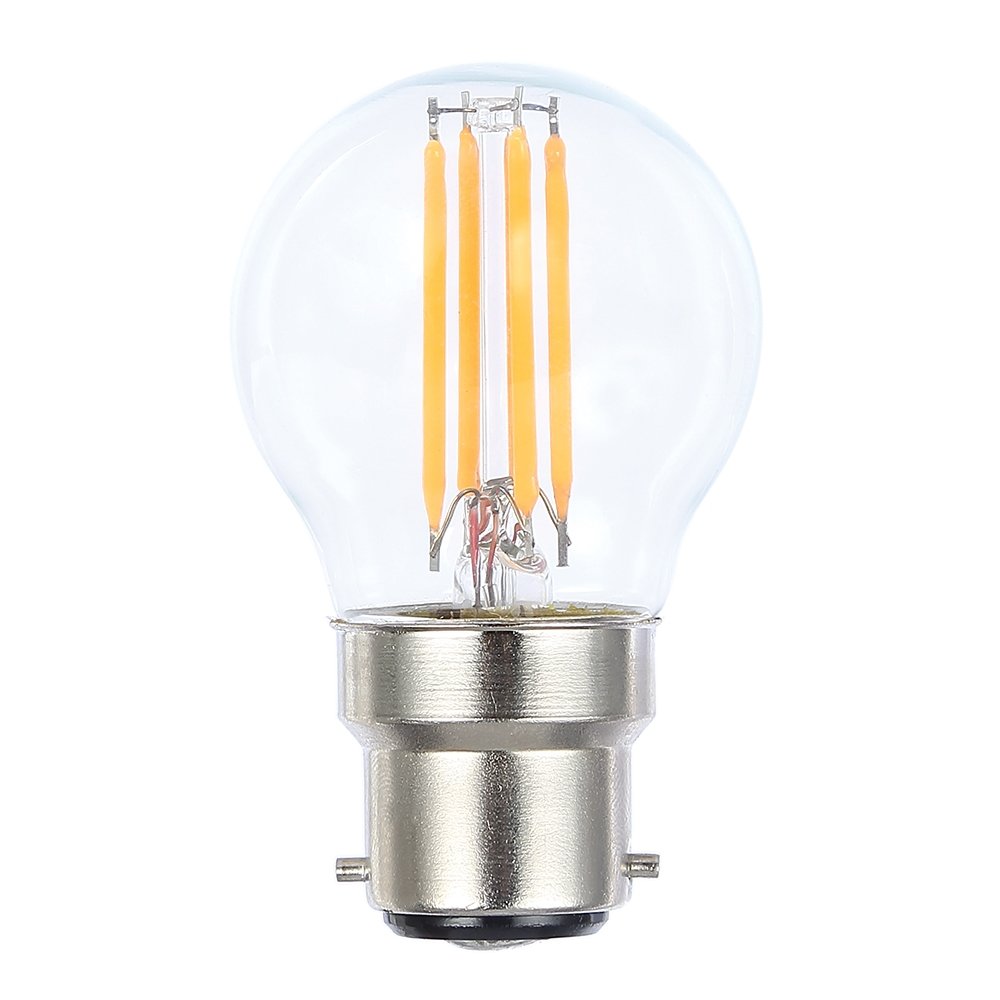 Buy LED Filament Globes Australia 12V Filament Fancy Round LED Globe 4W BC Clear 2700K - LFR4WCBCWW12V - 20288