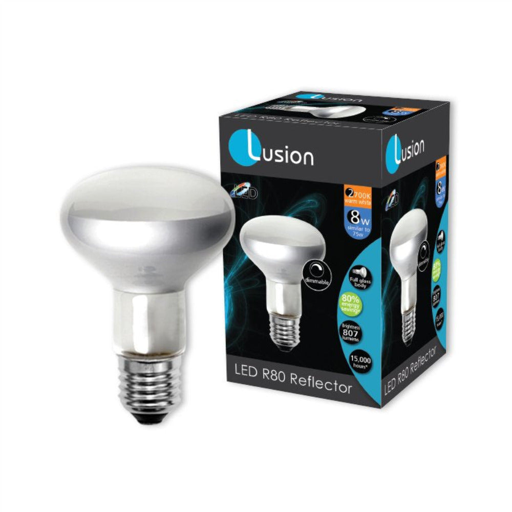 Buy LED Globes Australia R80 Reflector LED Globe 240V 8W ES 2700K Dimmable - LR808WESD27KD - 20915