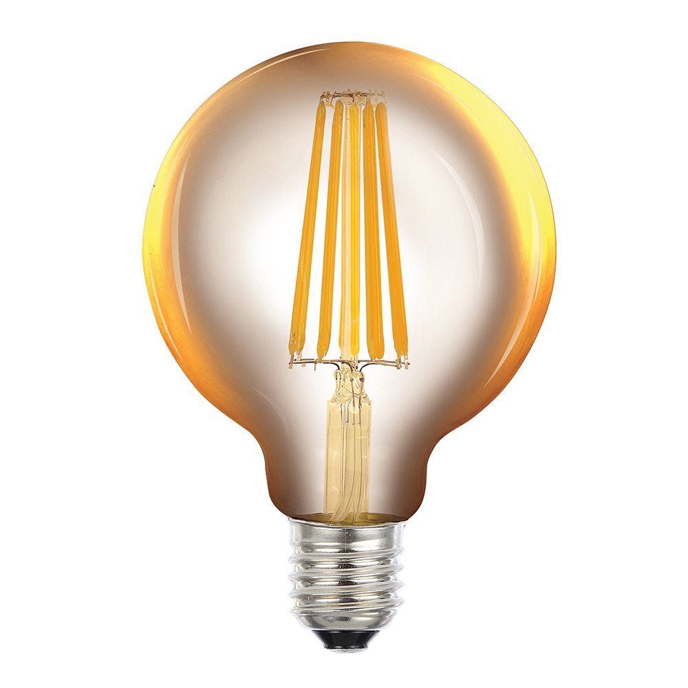 Filament G95 Vintage LED Globe 240V 8W ES 2200K Dimmable Amber - LG958WES22DA - 20950