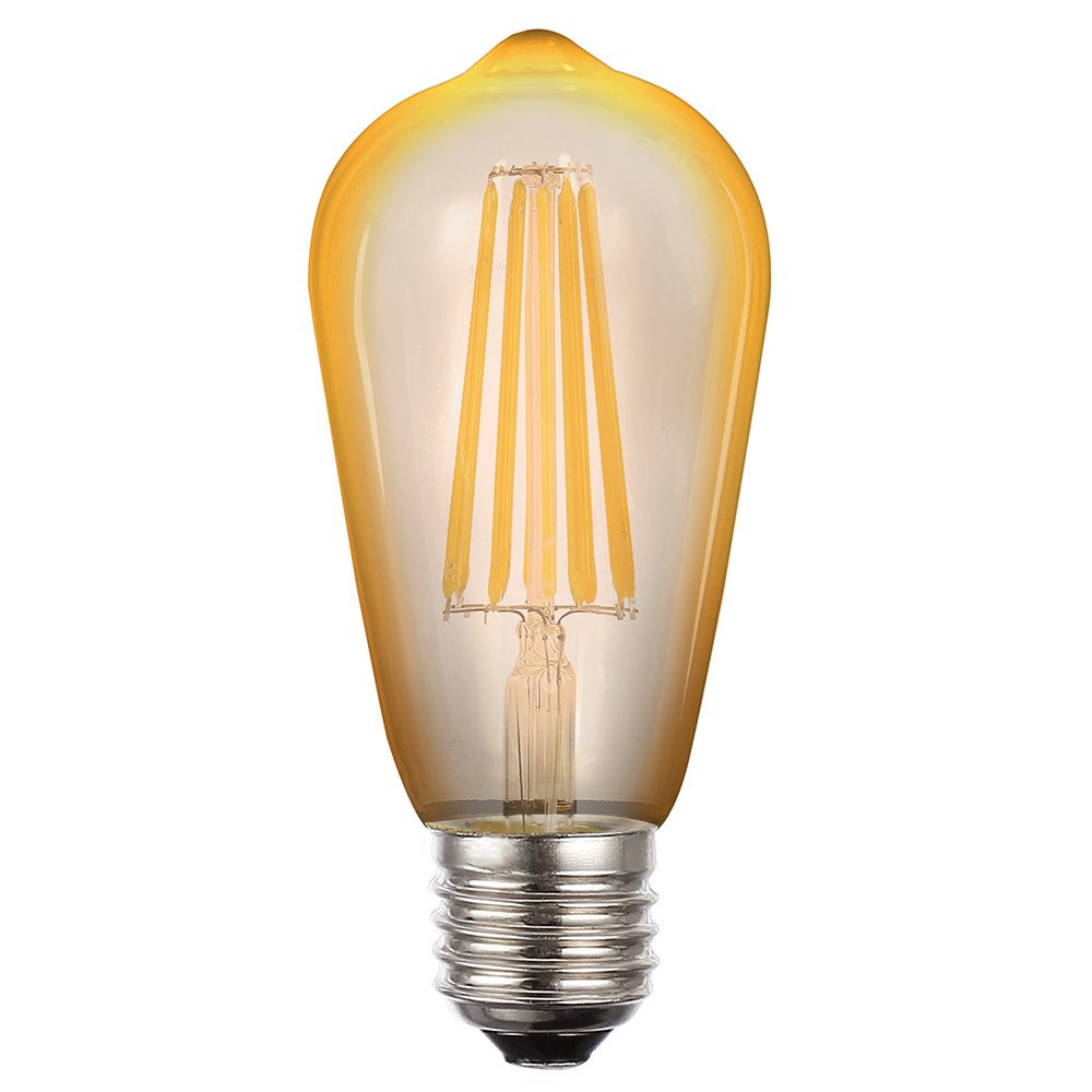 Filament ST64 Vintage LED Globe 240V 8W ES 2200K Dimmable Amber - LST648WES22DA - 20973