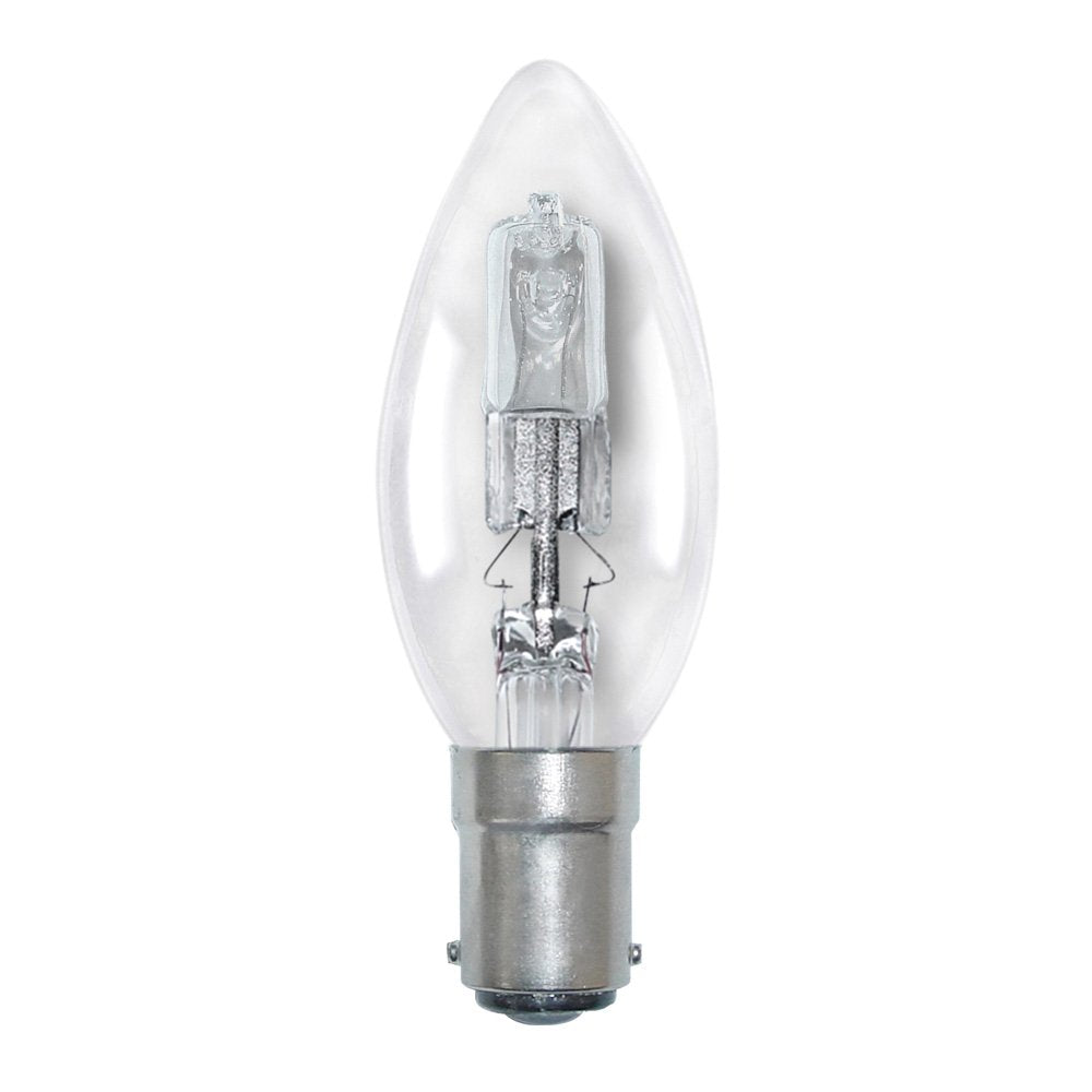 Buy Halogen Globes Australia Candle Halogen Globe 18W SBC Clear - CAN18WSBCC - 30112