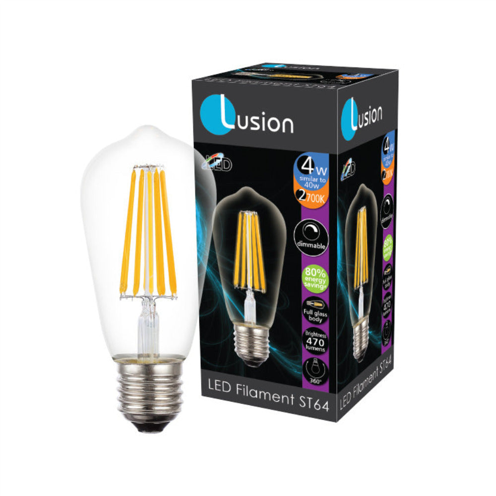 Buy LED Filament Globes Australia Filament ST64 Vintage LED Globe 240V 4W ES 2700K Dimmable - LST644WES27D - 20972