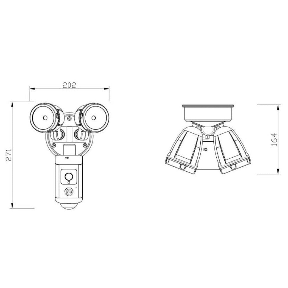 Lin Smart Switches & Plug With Camera Black Polycarbonate - TLLI2004VS