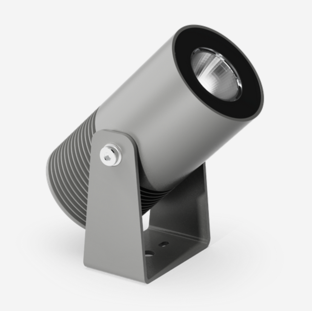 Buy Exterior Spotlights Australia LumenaPro Exterior Spotlight 24V W75mm Venerable Silver Aluminium - AQL-180-A4-B0
