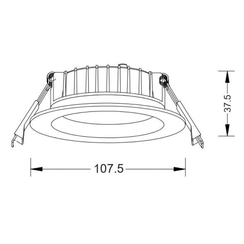 Buy Smart LED Downlights Australia Alpha Smart LED Downlight White Aluminium RGB+2700-6500K - AL8APRDLRGBBT