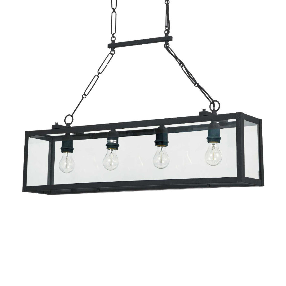 Buy Island Pendant Lights Australia Igor Sp4 Island Pendant 4 Lights Black Metal - 092942