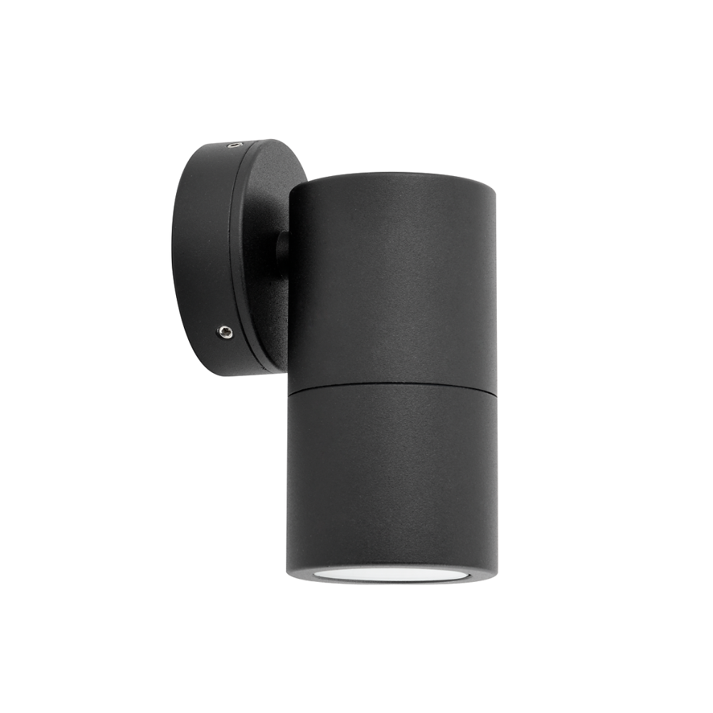Buy Exterior Spotlights Australia Exterior Spotlight Round Fixed H125mm Black Aluminium - 2121B