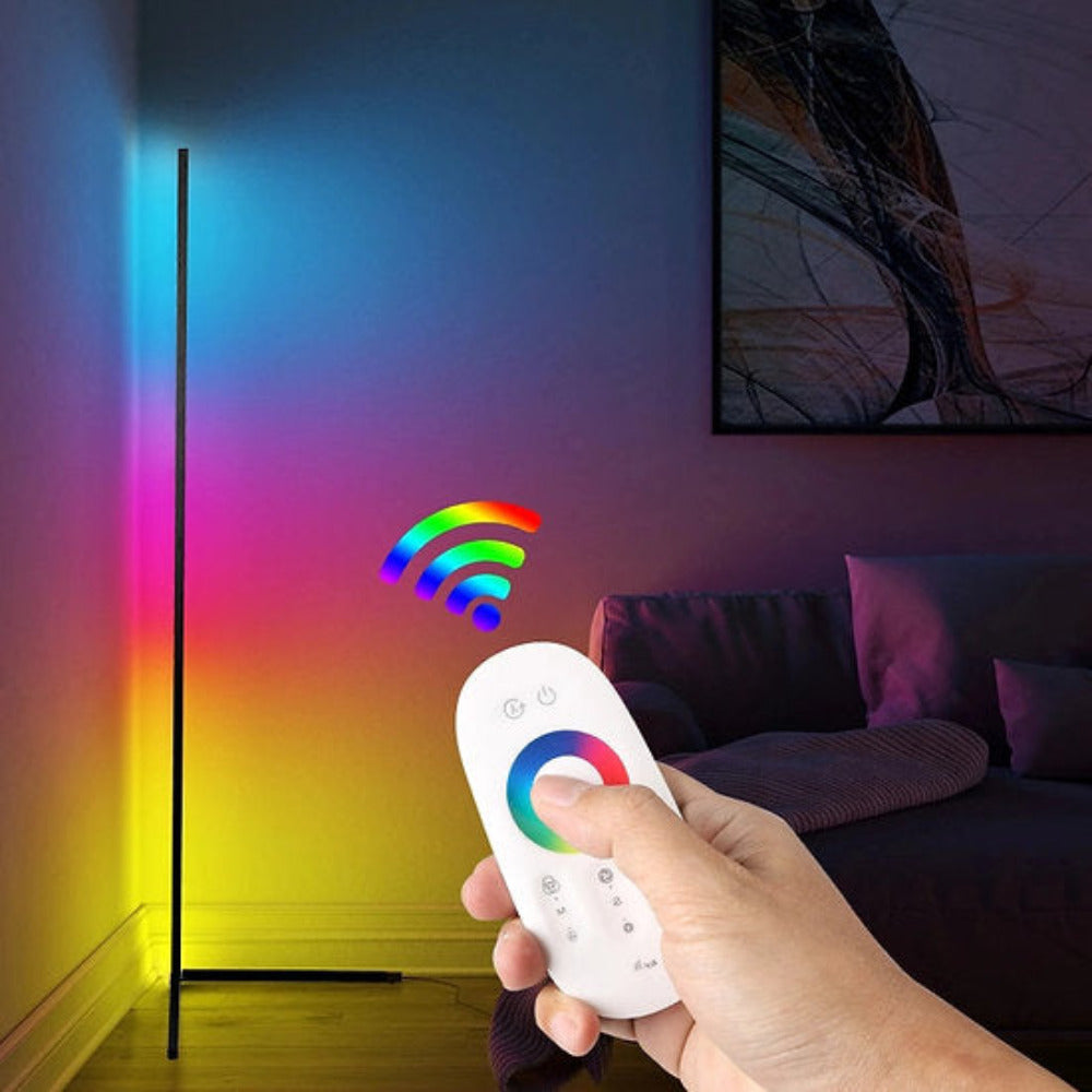 Buy Floor Lamps Australia LED Floor Lamp Remote Control Black RGB - FL35150