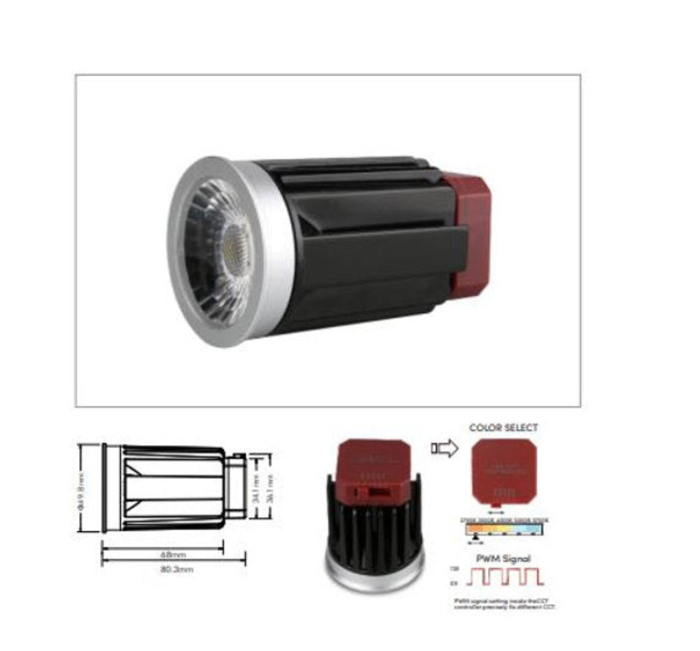 LED Modules Black Aluminium 5CCT - MD02-10-5C