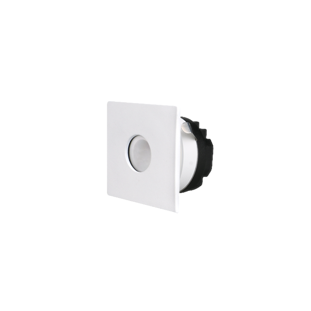 Buy Step Lights Australia Square LED Step Light White Aluminium 15° TRI colour - STEP-519WH/TC
