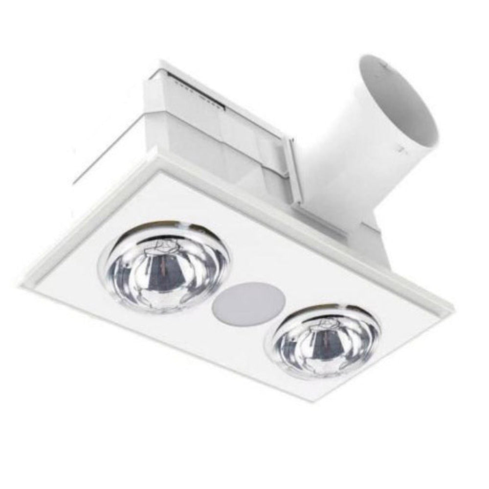 Bathroom 2 Heaters With LED Light 605W White 4000K - 3AH2E125D10