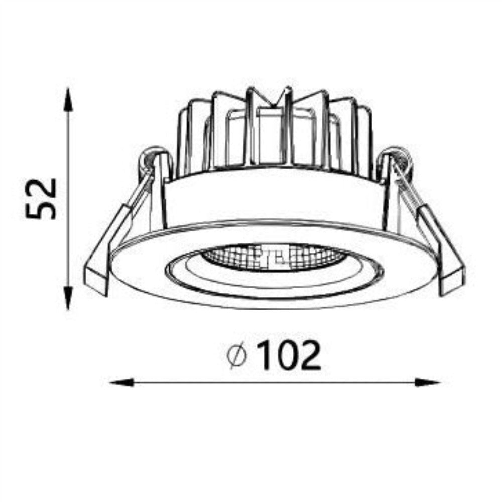 Buy Recessed LED Downlights Australia Recessed LED Downlight W102mm Black 10W 3CCT - DL9416 BK
